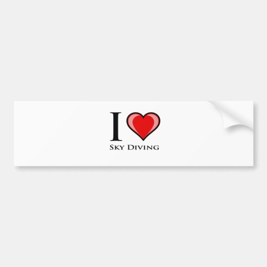 I Liebe-Himmel-Tauchen Autoaufkleber (Vorne)
