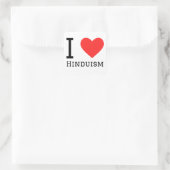 I Liebe Hinduismus Quadratischer Aufkleber (Tasche)