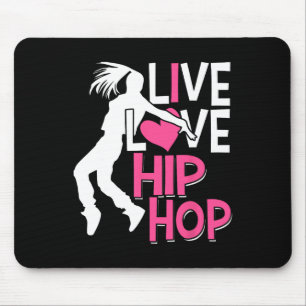 I Liebe Hip Hop Dance - Rosa Herz und Hip Hop Danc Mousepad