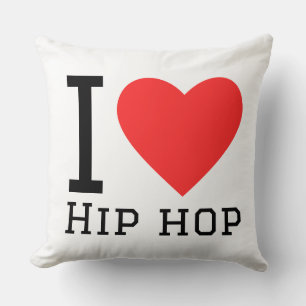 I Liebe hip hop Kissen