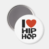 I Liebe Hip Hop Magnet (Vorderseite/Rückseite)