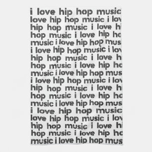I Liebe Hip Hop Music Geschirrtuch