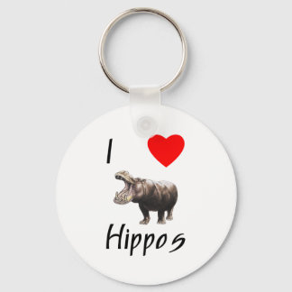 I Liebe Hippos (2) Schlüsselanhänger