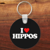 I LIEBE HIPPOS SCHLÜSSELANHÄNGER (Vorderseite)