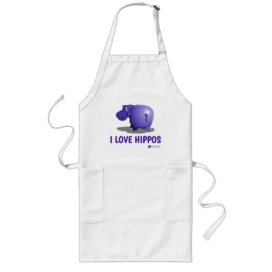 I Liebe Hippos Schürze (Vorne)