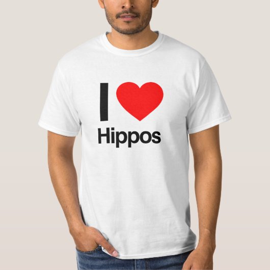 i Liebe hippos T-Shirt (Vorderseite)