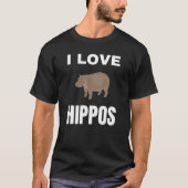 I Liebe Hippos T-Shirt (Vorderseite)