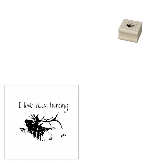 I Liebe Hirschjagd Gummistempel (Stempel)