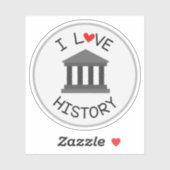I Liebe History School Die Cut Sticker Decal (Blatt)