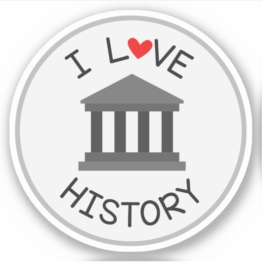 I Liebe History School Die Cut Sticker Decal (Vorderseite)