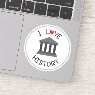 I Liebe History School Die Cut Sticker Decal