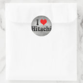 I. Liebe Hitachi, Japan Runder Aufkleber (Tasche)