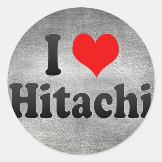 I. Liebe Hitachi, Japan Runder Aufkleber (Vorderseite)
