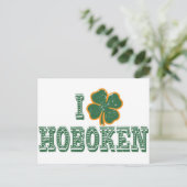 I Liebe Hoboken - St. Patrick's Day Postkarte (Stehend Vorderseite)