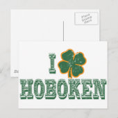 I Liebe Hoboken - St. Patrick's Day Postkarte (Vorne/Hinten)