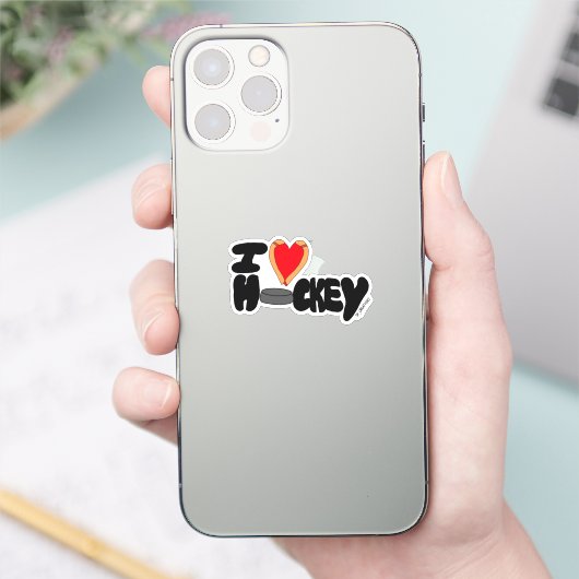 I Liebe Hockey Aufkleber (Telefon)
