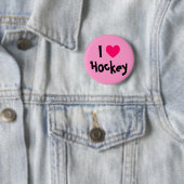 I Liebe Hockey Button (Beispiel)