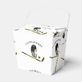 I Liebe Hockey Custom Design mit Stock und Helm Geschenkschachtel (Vorderseite)