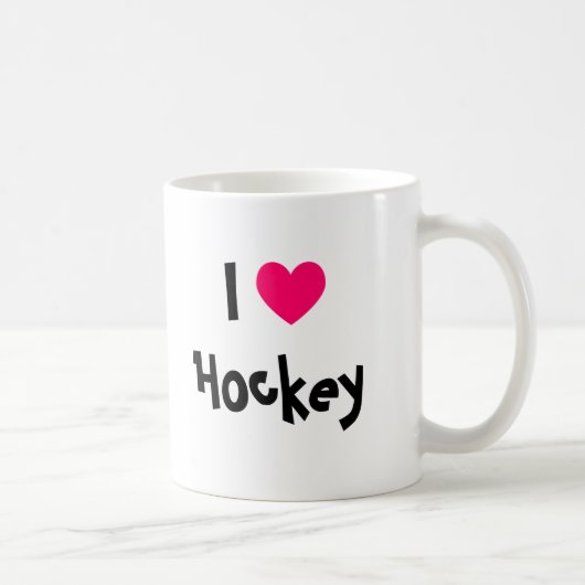 I Liebe Hockey Kaffeetasse (Rechts)