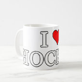 I Liebe Hockey Kaffeetasse (Vorderseite Links)