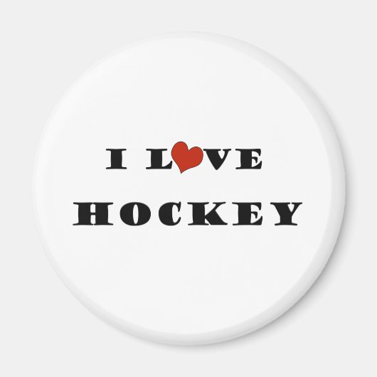 I Liebe Hockey Magnet (Vorne)