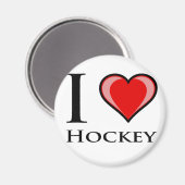 I Liebe Hockey Magnet (Vorderseite/Rückseite)
