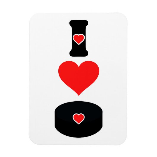 I Liebe Hockey Magnet (Vertikal)