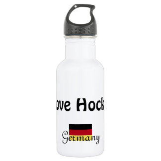 I Liebe Hockey-mit deutscher Flagge Edelstahlflasche