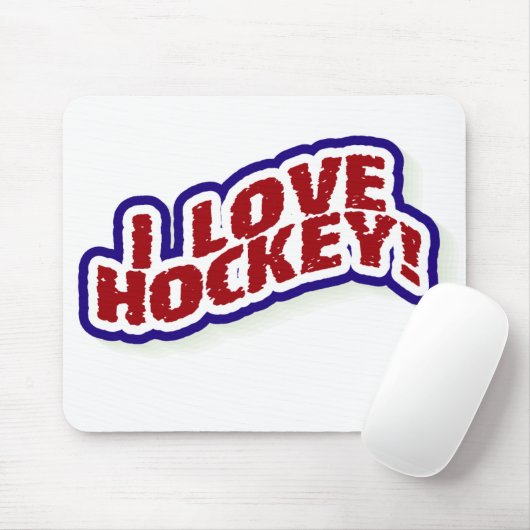 I Liebe-Hockey Mousepad (Mit Mouse)