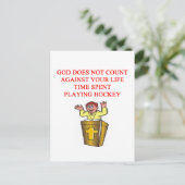 I Liebe Hockey Postkarte (Stehend Vorderseite)