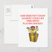 I Liebe Hockey Postkarte (Vorne/Hinten)