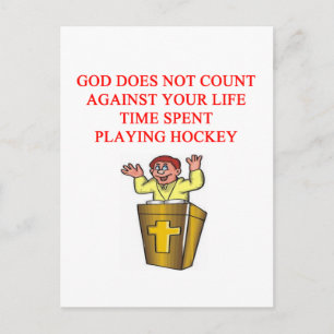 I Liebe Hockey Postkarte