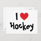 I Liebe Hockey Postkarte (Vorne/Hinten)