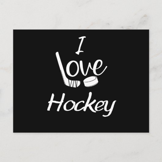 I Liebe Hockey Postkarte (Vorderseite)