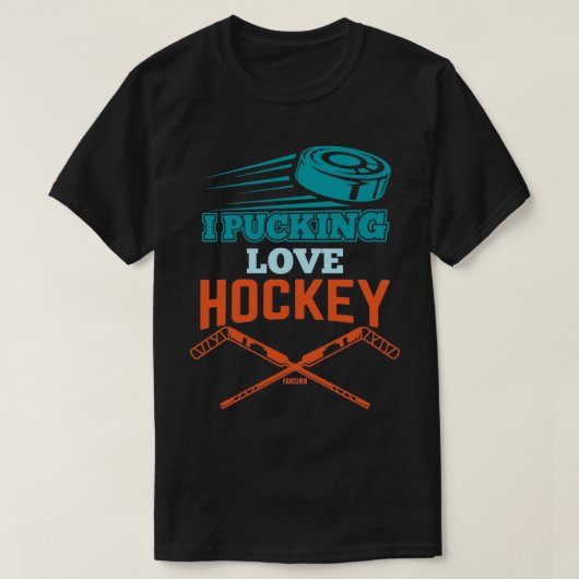 I Liebe Hockey Puck T-Shirt (Design vorne)