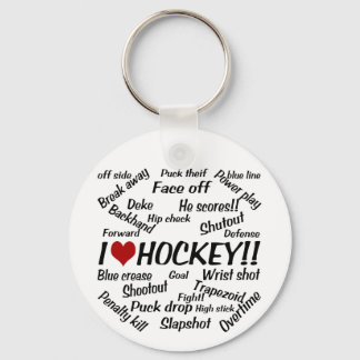I Liebe Hockey Schlüsselanhänger