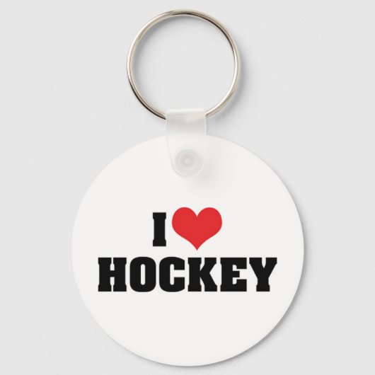 I Liebe Hockey Schlüsselanhänger (Vorderseite)