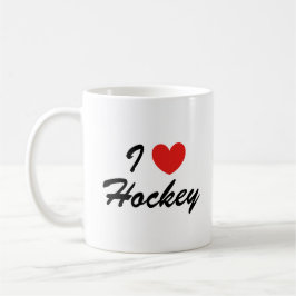 I Liebe Hockey Sporttypografie Kaffee Tasse