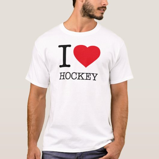 I LIEBE HOCKEY T-Shirt (Vorderseite)