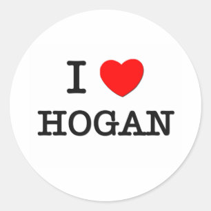 I Liebe Hogan Runder Aufkleber