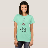 "I Liebe Hogs" Ringer-T-Shirt T-Shirt (Vorne ganz)