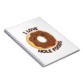 I Liebe Hole Foods Funny Donut Puff Notizblock (Rechte Seite)