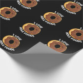 I Liebe Hole Foods Funny Donut Pun Dark BG Geschenkpapier (Ecke)