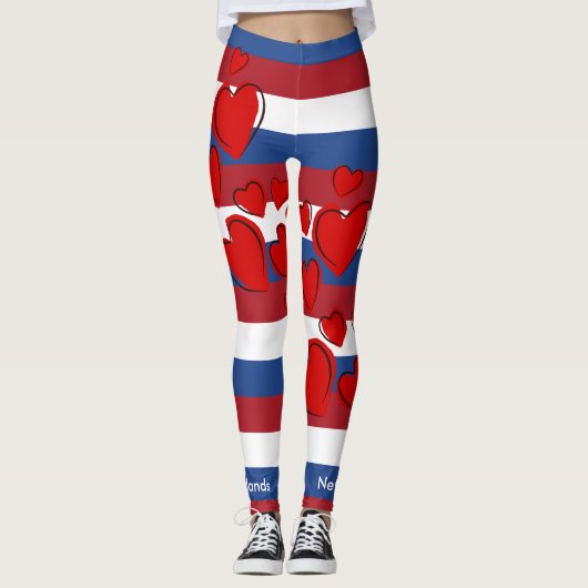 I Liebe Holland, Flagge der Niederlande Leggings (Vorderseite)