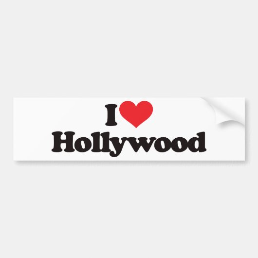 I Liebe Hollywood Autoaufkleber (Vorne)