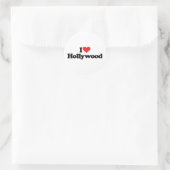 I Liebe Hollywood Runder Aufkleber (Tasche)