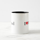 I Liebe-Holz-Tasse Zweifarbige Tasse (Mittel)