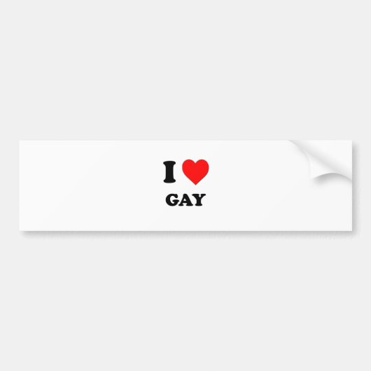 I Liebe-Homosexuelles Autoaufkleber (Vorne)