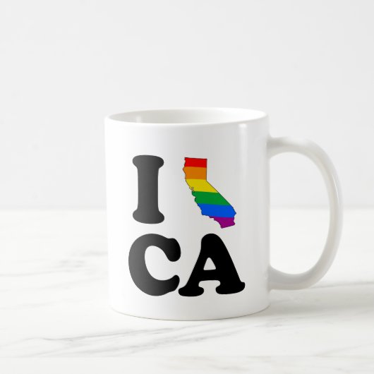 I LIEBE-HOMOSEXUELLES KALIFORNIEN KAFFEETASSE (Rechts)