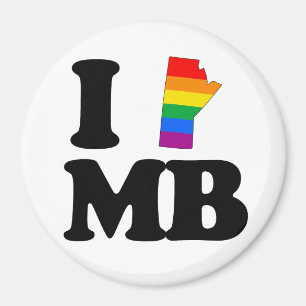 I LIEBE HOMOSEXUELLES MANITOBA - .PNG MAGNET